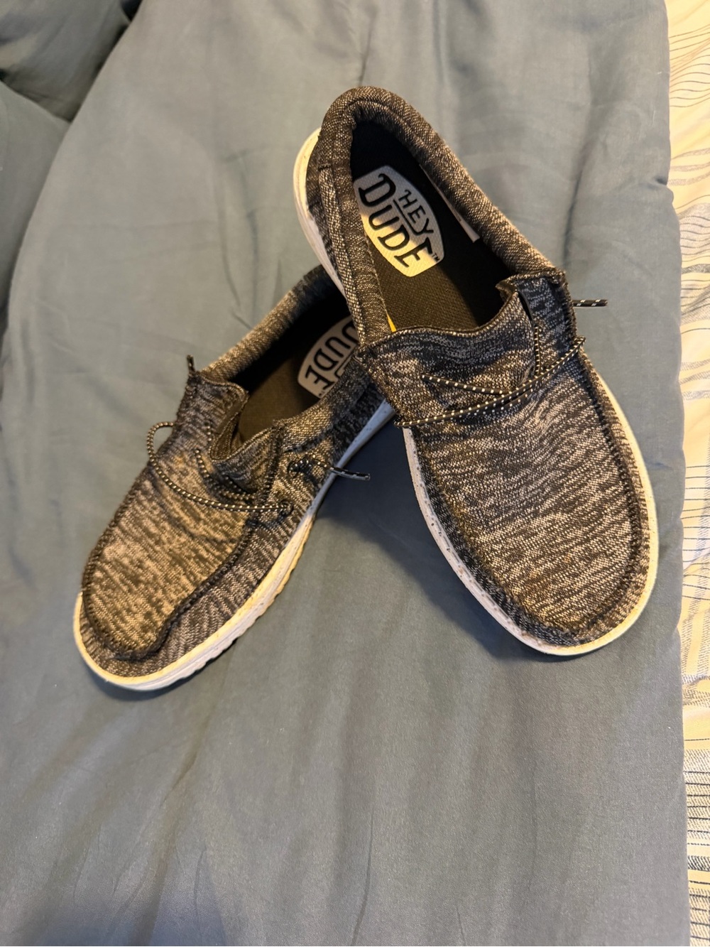 Hey Dude Men’s Heathered Charcoal Slip-On Loafers